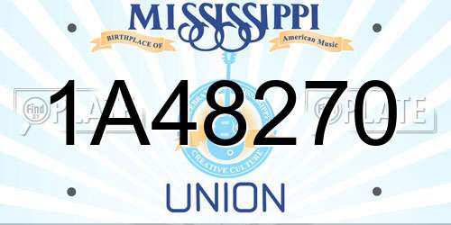 1A48270 Mississippi License Plate