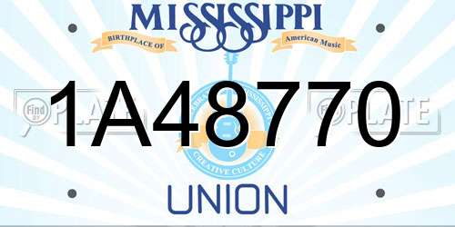 1A48770 Mississippi License Plate
