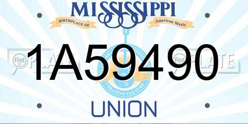 1A59490 Mississippi License Plate