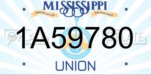 1A59780 Mississippi License Plate