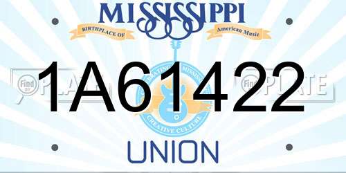 1A61422 Mississippi License Plate