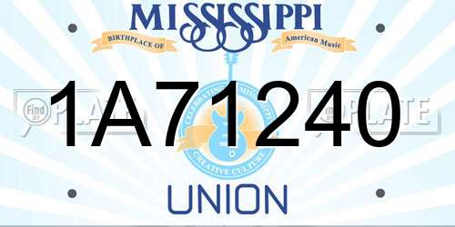1A71240 Mississippi License Plate
