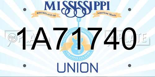 1A71740 Mississippi License Plate