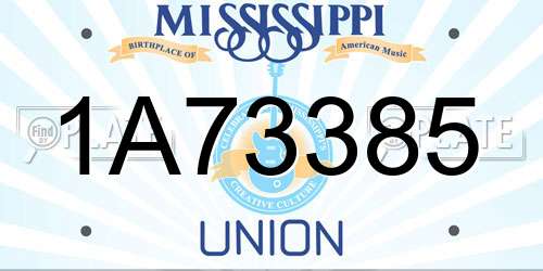 1A73385 Mississippi License Plate