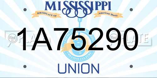 1A75290 Mississippi License Plate