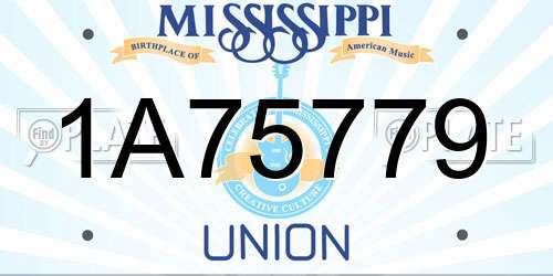 1A75779 Mississippi License Plate