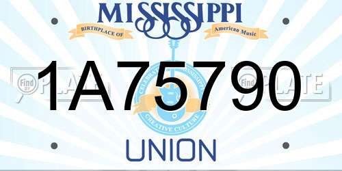 1A75790 Mississippi License Plate