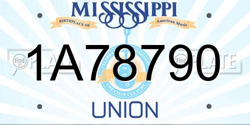 1A78790 Mississippi License Plate