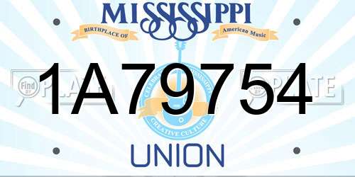 1A79754 Mississippi License Plate