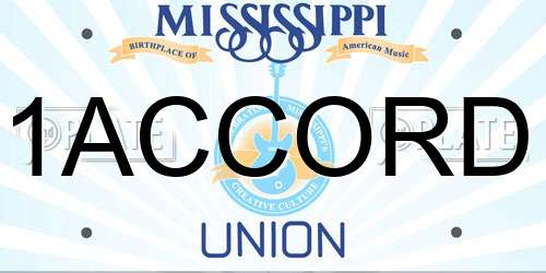 1ACCORD Mississippi License Plate