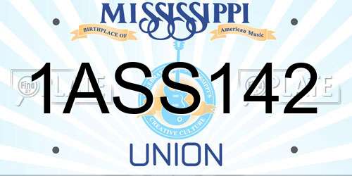 1ASS142 Mississippi License Plate