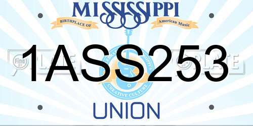 1ASS253 Mississippi License Plate