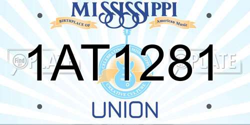 1AT1281 Mississippi License Plate