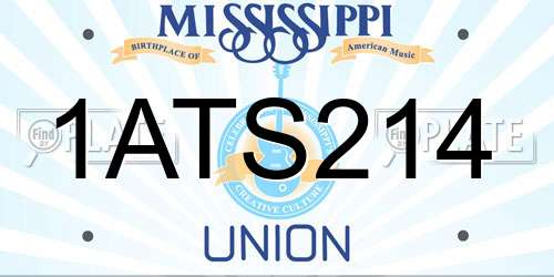 1ATS214 Mississippi License Plate
