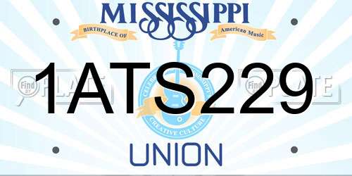 1ATS229 Mississippi License Plate