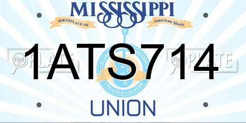 1ATS714 Mississippi License Plate
