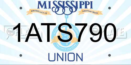 1ATS790 Mississippi License Plate