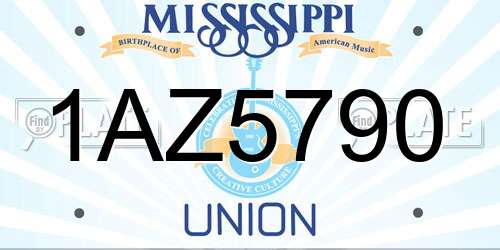 1AZ5790 Mississippi License Plate