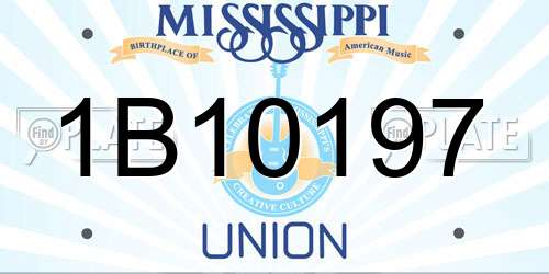 1B10197 Mississippi License Plate