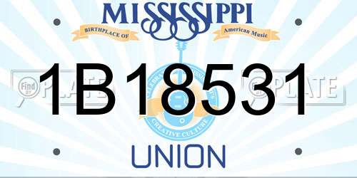 1B18531 Mississippi License Plate
