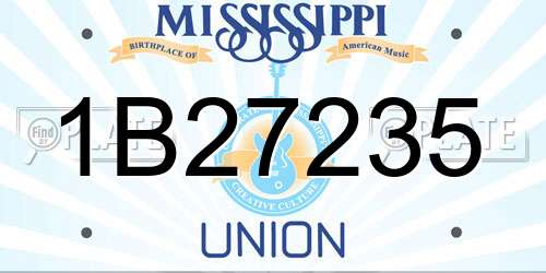 1B27235 Mississippi License Plate