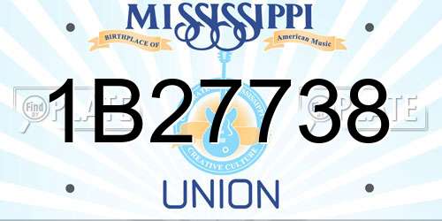 1B27738 Mississippi License Plate