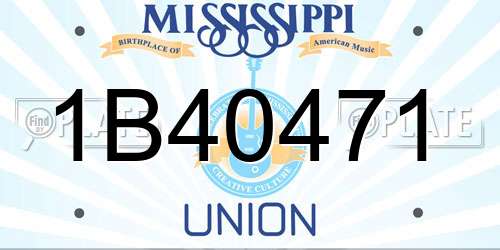 1B40471 Mississippi License Plate