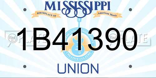 1B41390 Mississippi License Plate