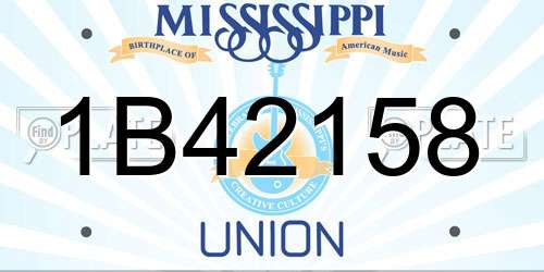 1B42158 Mississippi License Plate