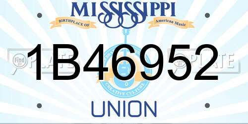 1B46952 Mississippi License Plate