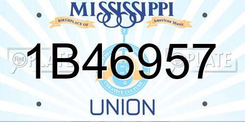 1B46957 Mississippi License Plate