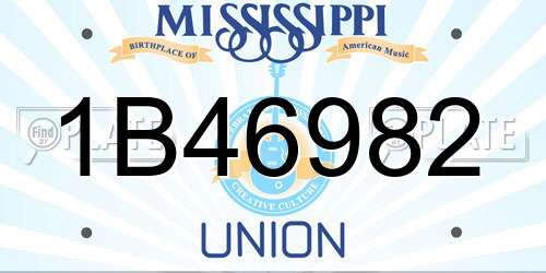 1B46982 Mississippi License Plate