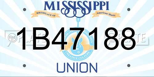 1B47188 Mississippi License Plate