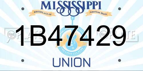 1B47429 Mississippi License Plate
