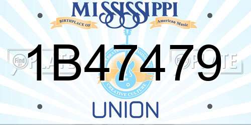 1B47479 Mississippi License Plate