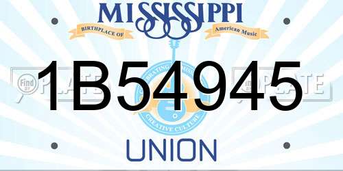 1B54945 Mississippi License Plate