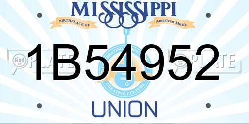 1B54952 Mississippi License Plate