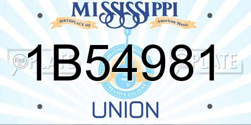 1B54981 Mississippi License Plate
