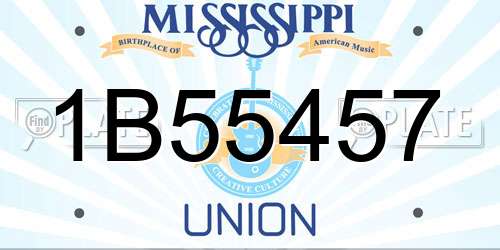 1B55457 Mississippi License Plate