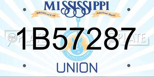 1B57287 Mississippi License Plate