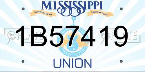 1B57419 Mississippi License Plate