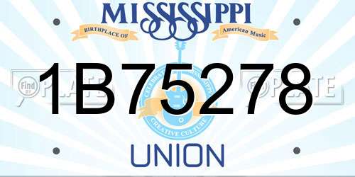 1B75278 Mississippi License Plate