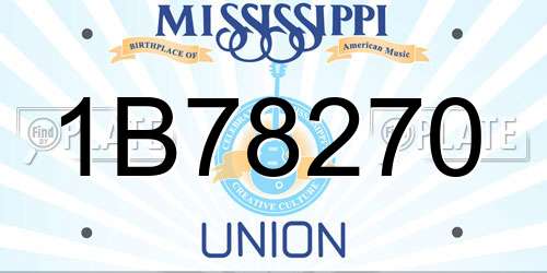 1B78270 Mississippi License Plate