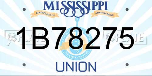 1B78275 Mississippi License Plate