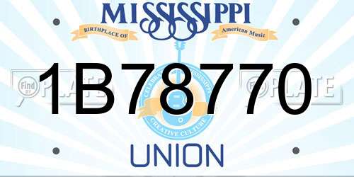 1B78770 Mississippi License Plate