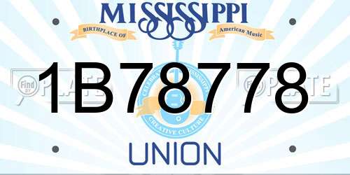 1B78778 Mississippi License Plate