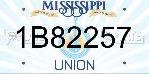 1B82257 Mississippi License Plate