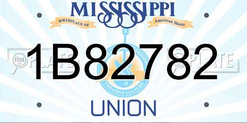 1B82782 Mississippi License Plate