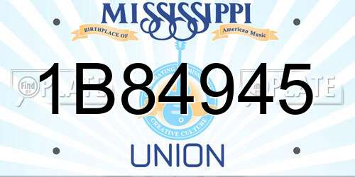 1B84945 Mississippi License Plate