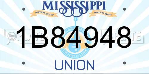 1B84948 Mississippi License Plate